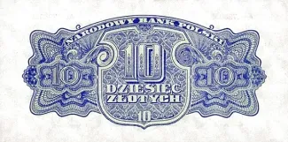 Poland 10 Zlotys, 1944 reverse
