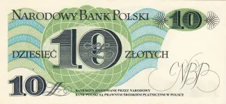 Poland 10 Zlotys, 1982 reverse