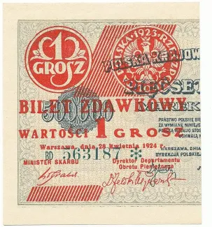Poland 1 Grosz, 1924 image