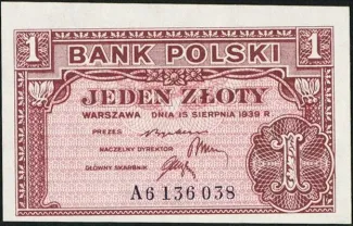 Poland 1 Zloty, 1939 image