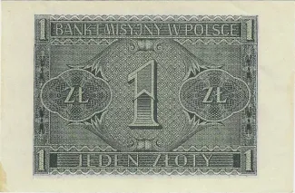 Poland 1 Zloty, 1941 reverse