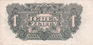 Poland 1 Zloty, 1944 reverse