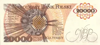 Poland 20.000 Zlotys, 1989 reverse