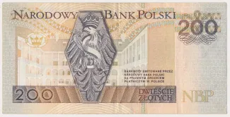 Poland 200 Zlotys, 1994 reverse