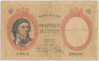 Poland 20 Zlotys, 1924 image