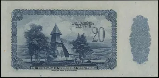 Poland 20 Zlotys, 1939 reverse