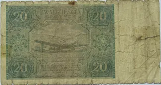 Poland 20 Zlotys, 1946 reverse