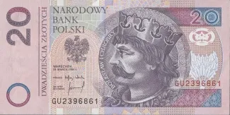 Poland 20 Zlotys, 1994 image