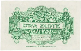 Poland 2 Zlotys, 1939 reverse