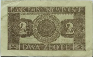Poland 2 Zlotys, 1941 reverse