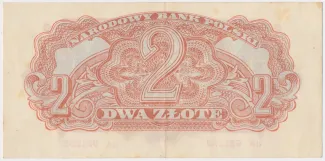 Poland 2 Zlotys, 1944 reverse