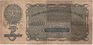 Poland 5.000.000 Marks, 1923 reverse