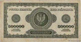 Poland 500.000 Marks, 1923 reverse