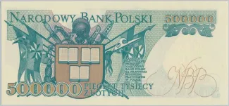 Poland 500.000 Zlotys, 1990 reverse