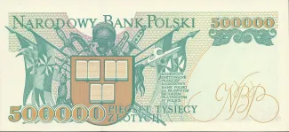 Poland 500.000 Zlotys, 1993 reverse