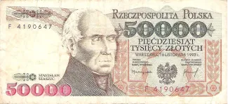 Poland 50.000 Zlotys, 1993 image