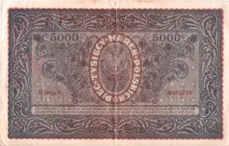 Poland 5.000 Marks, 1920 reverse