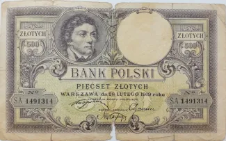 Poland 500 Zlotys, 1919 image