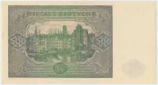 Poland 500 Zlotys, 1946 reverse
