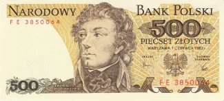 Poland 500 Zlotys, 1982 image