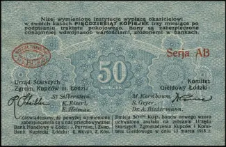 Polish notgeld 50 Kopiejek, 1915 image