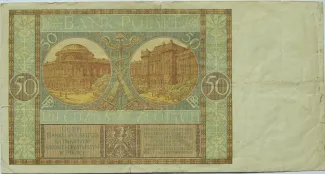 Poland 50 Zlotys, 1929 reverse