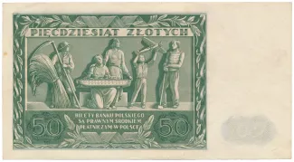 Poland 50 Zlotys, 1936 reverse