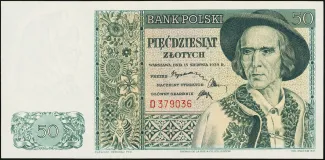 Poland 50 Zlotys, 1939 image