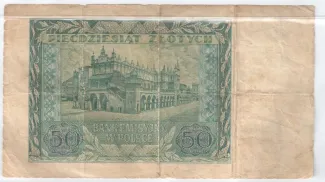 Poland 50 Zlotys, 1940 reverse