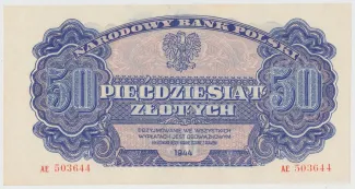 Poland 50 Zlotys, 1944 image