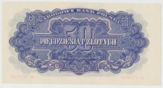 Poland 50 Zlotys, 1944 reverse