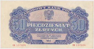 Poland 50 Zlotys, 1944 image