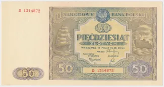 Poland 50 Zlotys, 1946 image