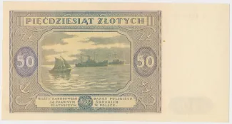 Poland 50 Zlotys, 1946 reverse