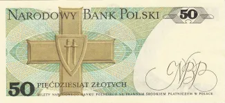 Poland 50 Zlotys, 1975-1988 reverse