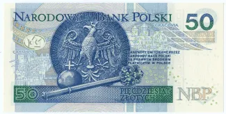 Poland 50 Zlotys, 2012-2017 reverse