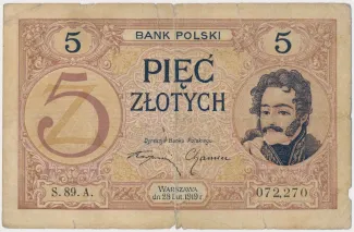 Poland 5 Zlotys, 1919 image