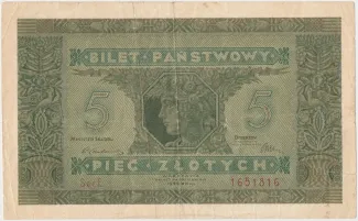 Poland 5 Zlotys, 1926 image