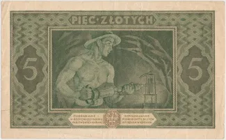 Poland 5 Zlotys, 1926 reverse
