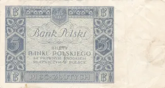 Poland 5 Zlotys, 1930 reverse