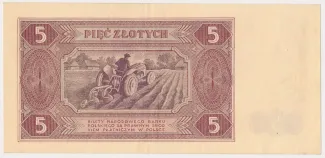 Poland 5 Zlotys, 1948 reverse