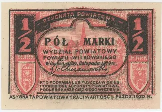 Polish notgeld 0 Marki, 1919 image