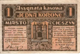 Polish notgeld 1 Korone, 1919 obverse