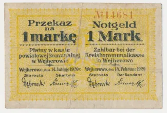 Polish notgeld 1 Marka, 1920 image