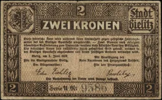 Polish notgeld 2 Korony, 1919 obverse