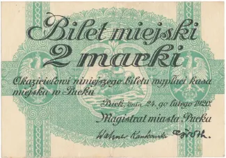 Polish notgeld 2 Marki, 1920 obverse