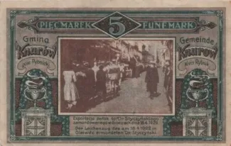 Polish notgeld 5 Mark, 1922 reverse