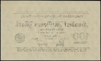 Polish States 100.000.000 Mark, 1923 reverse