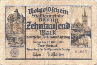 Polish States 10.000 Mark, 1923