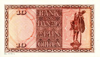 Polish States 10 Gulden, 1930 reverse